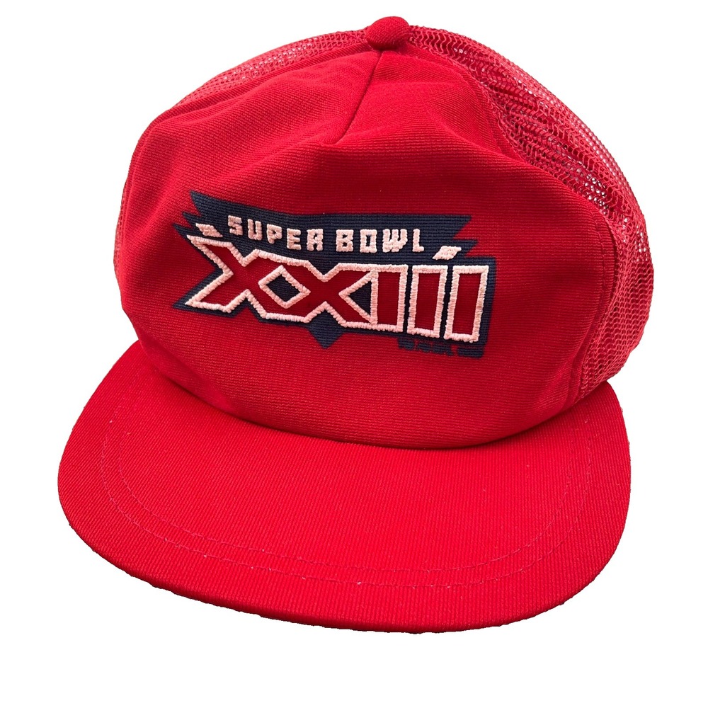 Vintage San Fransisco 49ers Trucker Hat Cap Super Bowl XXIII 80s Red MAde In USA